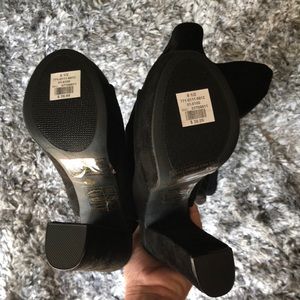 Shoes - Open toe thigh hi black boots Shoes - Open toe thigh hi black boots